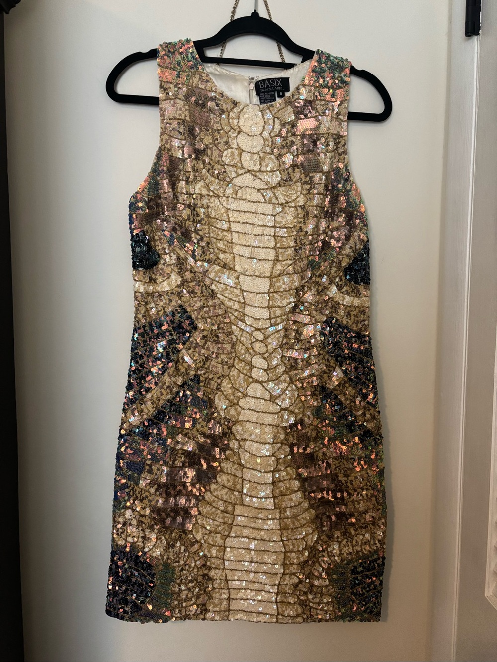 Basix Gold Sequin Mini Dress